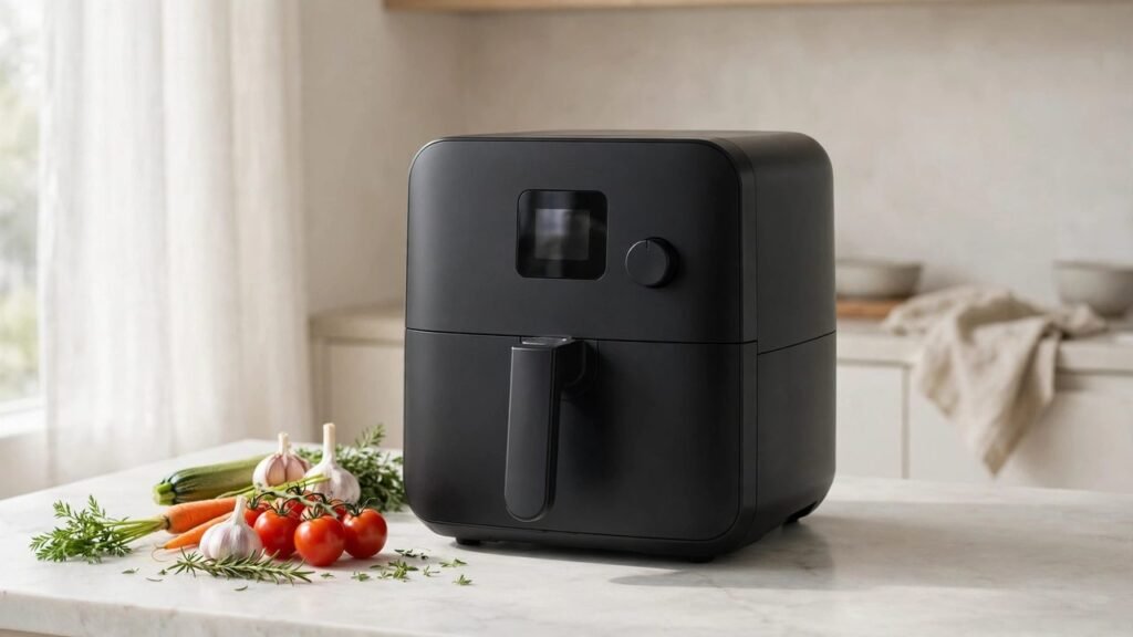 Modern digital air fryer on a kitchen counter — best air fryer in Pakistan buying guide